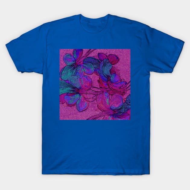 Pink and Blue Botanical Pillows Blue Butterfly Flower Glory Bower Wings T-Shirt by IEatFanBoys